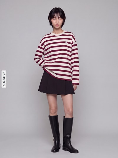 ARMEDANGELS Oversized Sweatshirt aus reiner Baumwolle Modell 'FRANKAA' Bordeaux 1