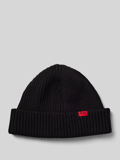 HUGO Beanie mit Label-Detail Modell 'Xush' Black 1