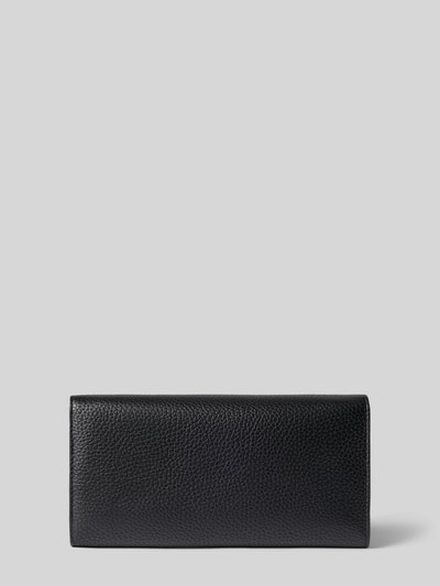 Produktfoto, schwarzes Portemonnaie mit Label-Schriftzug Modell 'ALEXIA' von Valentino Bags, strukturierte Lederoptik, Damen Portemonnaie