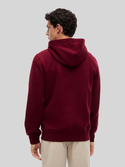 Tommy Hilfiger regular fit hoodie van katoenmix Bordeaux - 5