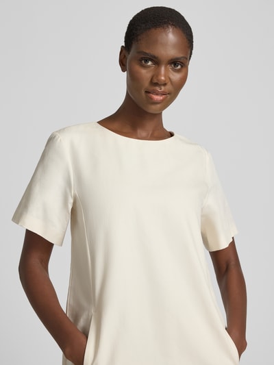 Weekend Max Mara Sukienka mini z lnu z mieszanka bawełny i lnu model 'ALOA' Biały 3