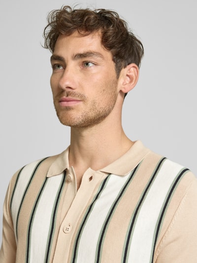 MCNEAL Regular Fit Freizeithemd mit Polokragen Beige 3