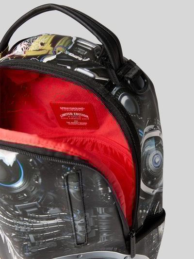 Sprayground Rucksack im Allover-Look Modell 'SPLIT CYBERSHARK DLXSV' Black 5