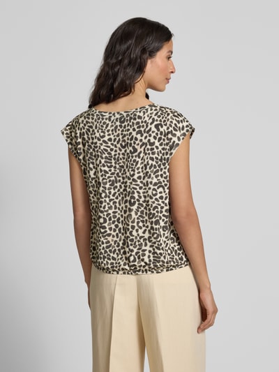 monari T-shirt met kapmouwen Beige - 5