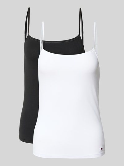 TOMMY HILFIGER Regular Fit Trägertop aus Baumwoll-Mix im 2er-Pack Black 1