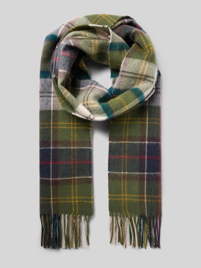Barbour Schal aus reiner Wolle Modell 'SERENA' Oliv 1