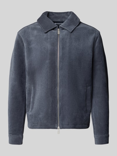 Jake*s Studio Men Regular Fit Hemdjacke aus Baumwoll-Mix mit Zweiwege-Reißverschluss Rauchblau 1