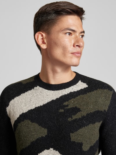 Antony Morato Gebreide pullover met ronde hals Zwart - 3