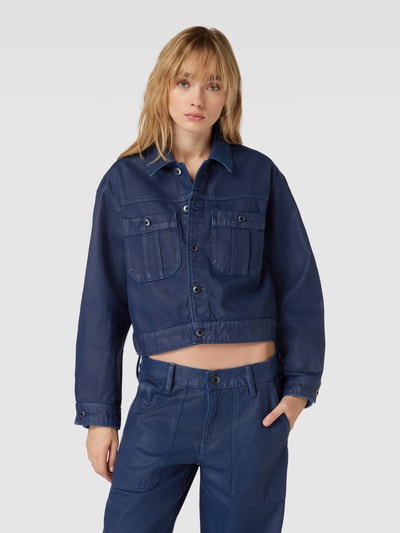 G-Star Raw Cropped Jeansjacke mit aufgesetzten Brusttaschen Jeansblau 4