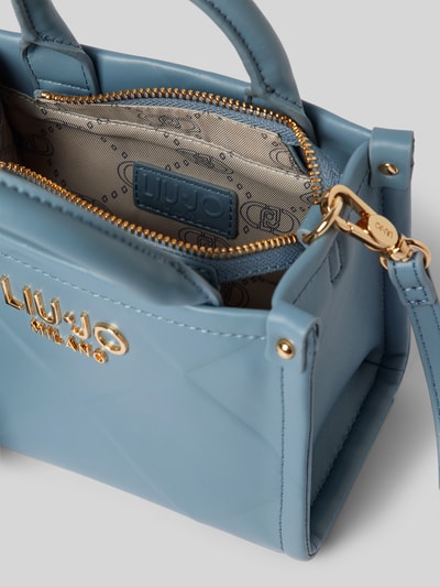 Liu Jo White Handtasche mit Label-Applikation Modell 'RIDHI' Rauchblau 5