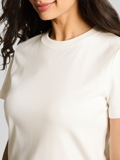 Tom Tailor Regular Fit T-Shirt aus reiner Baumwolle Offwhite 3
