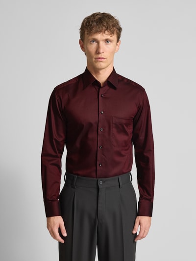 ETERNA Comfort fit zakelijk overhemd met knoopsluiting Bordeaux - 4
