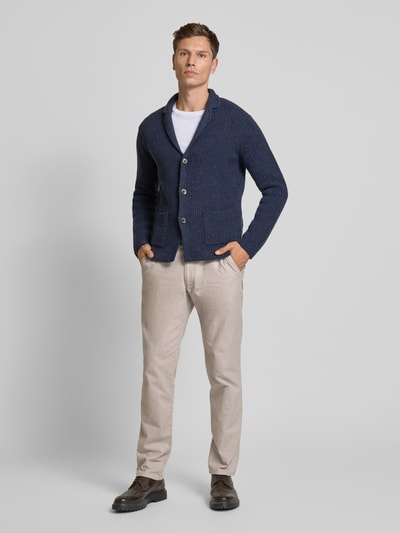 Christian Berg Men Regular fit chino met structuurmotief Lichtbruin - 1