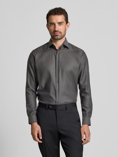 Christian Berg Men Regular Fit Business-Hemd mit Kentkragen Anthrazit 4