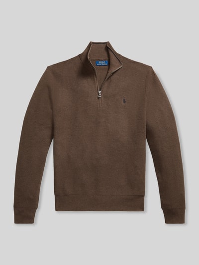 Polo Ralph Lauren Troyer o kroju regular fit z czystej bawełny Ciemnobrązowy 2