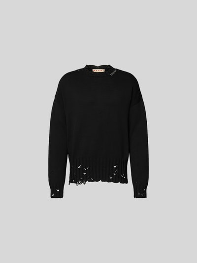 Marni Pullover in Strick-Optik im Used-Look Black 2