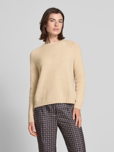 Weekend Max Mara Relaxed Fit Strickpullover aus Alpaka-Mix Modell 'GHIACCI' Ecru 4