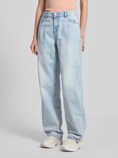 Review Straight Leg Jeans aus reiner Baumwolle Hellblau 4
