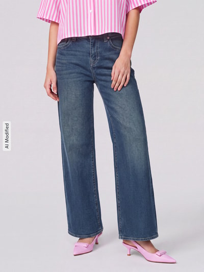TRUE RELIGION Jeansy o kroju baggy z mieszanki bawełny model 'Bobbi' Jeansowy niebieski 4