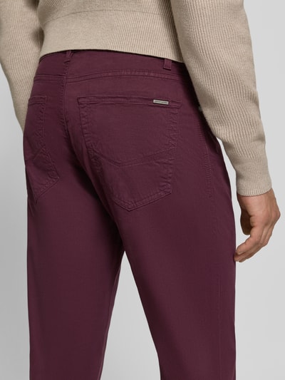 Pierre Cardin Jeansy o kroju straight fit z elastycznej mieszanki bawełny model 'Lyon' Bordowy 3