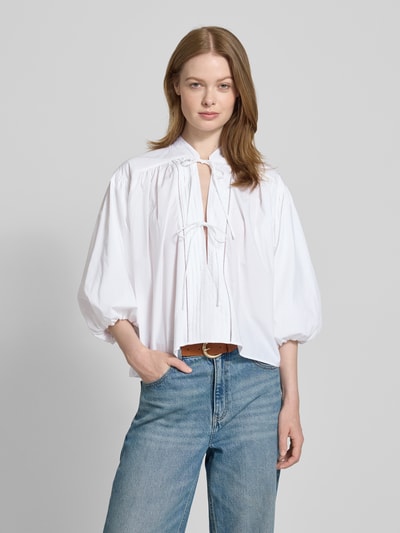 BOSS Orange Loose fit blouseshirt van puur katoen, model 'BALES' Wit - 4