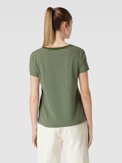 Levi's® T-shirt met streepmotief, model 'ANNALISE' Rietgroen - 5