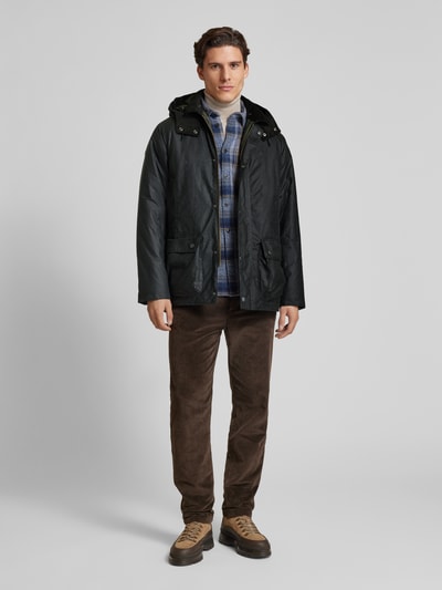 Barbour Jacke mit Pattentaschen Modell 'MODERN BEAUFORT' Oliv 1