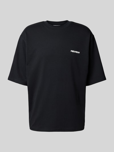 REVIEW T-Shirt mit Label-Detail Black 2