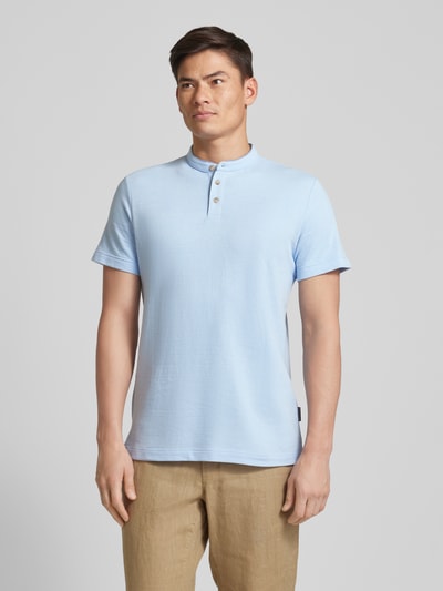 Tom Tailor Regular fit poloshirt met structuurmotief Lichtblauw - 4