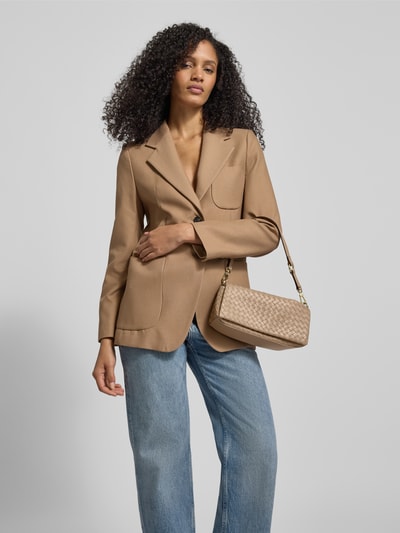 Abro Handtasche mit abnehmbarem Tragehenkel Modell 'MILA' Taupe 1