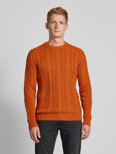 MCNEAL Gebreide pullover met kabelpatroon Koper - 4