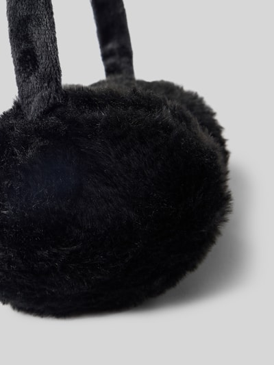 Pieces Ohrenwärmer mit Webfell-Optik Model 'JEANEL'  Black 2