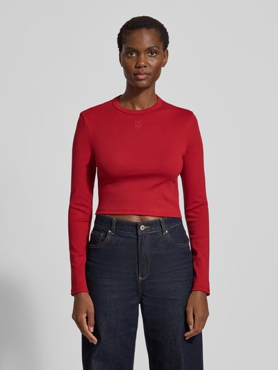 HUGO Regular fit shirt met lange mouwen van katoenmix, model 'DAFILOMENA' Rood - 4
