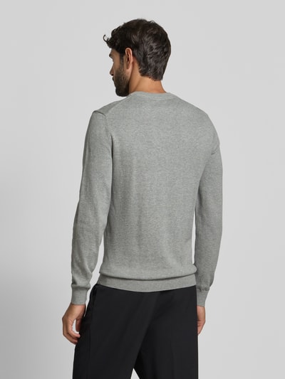 MCNEAL Strickpullover aus Baumwoll-Kaschmir-Mix mit Rundhalsausschnitt Mittelgrau Melange 5