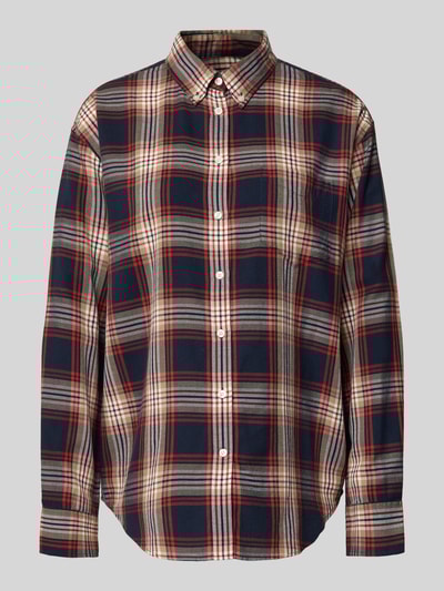 Gant Relaxed Fit Hemdbluse mit Viskose-Anteil Marine 2