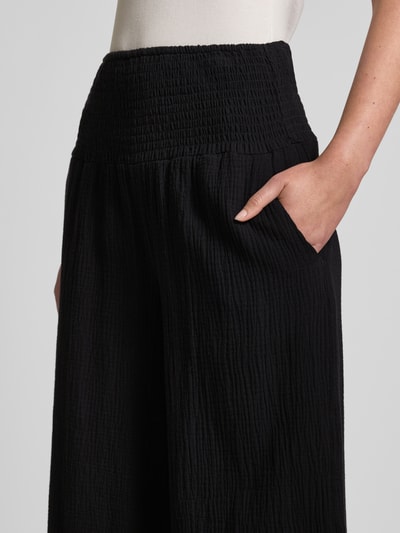 Apricot Wide leg stoffen broek in kreuklook Zwart - 3