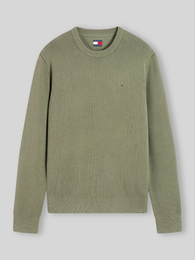 Tommy Jeans Regular Fit Pullover aus reiner Baumwolle Oliv 2