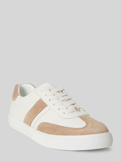 Lauren Ralph Lauren Sneaker aus echtem Leder mit Label-Prägung Weiss 1
