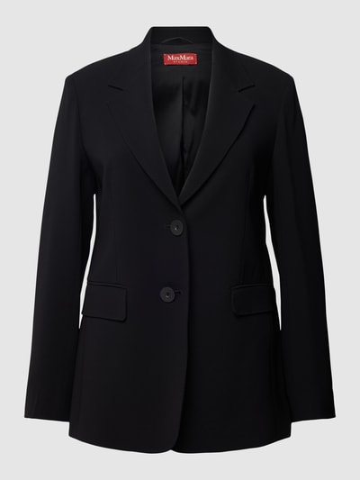 Max Mara Studio Blazer met klepzakken, model 'LINZ' Zwart - 2