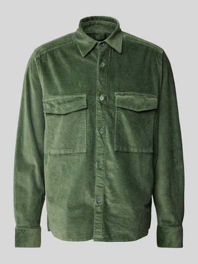 Drykorn Slim fit overhemdjack met structuurmotief, model 'Gunray' Groen - 2