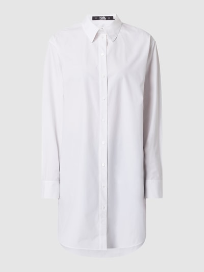 Karl Lagerfeld Długa bluzka z bawełny ekologicznej  Biały 2