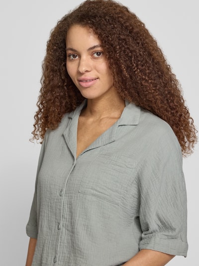 ONLY regular fit overhemdblouse van puur katoen model 'THYRA' Rietgroen - 3