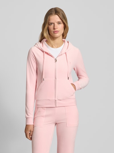 Juicy Couture Bluza rozpinana z wyhaftowanym logo model ‘ROBERTSON’ Różowy 4