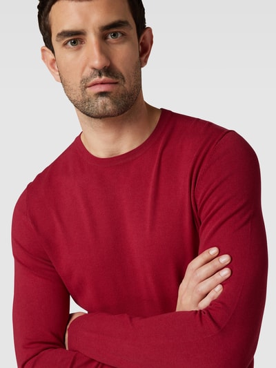 MCNEAL Gebreide pullover van viscosemix met ronde hals Rood gemêleerd - 3