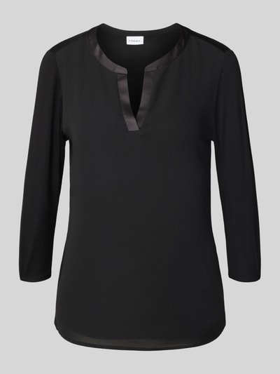 comma Blouseshirt met V-hals en 3/4-mouwen Zwart - 2
