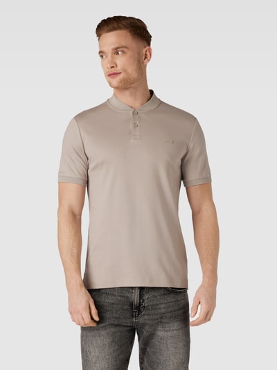 CK Calvin Klein Slim fit poloshirt met opstaande kraag Beige - 4