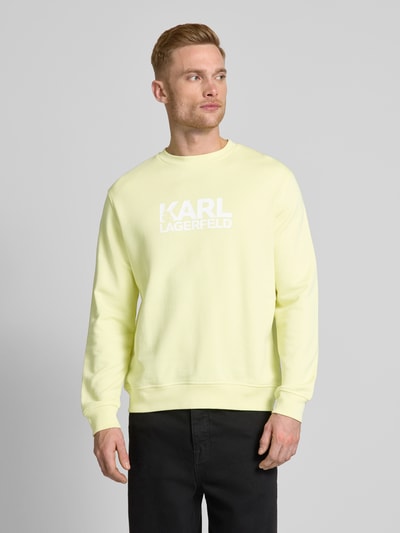 Karl Lagerfeld Sweatshirt mit Label-Print Mint 4