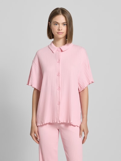 OH APRIL Bluzka koszulowa z listwą guzikową Jasnoróżowy 4