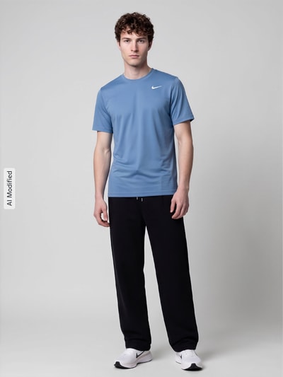 Nike Training Regular Fit Sport-T-Shirt mit Logo-Print Blau 1