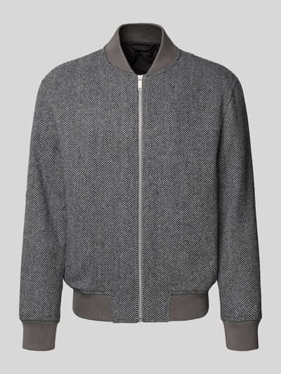 SELECTED HOMME Regular Fit Bomberjacke aus Woll-Mix Modell 'JENS' Mittelgrau 2